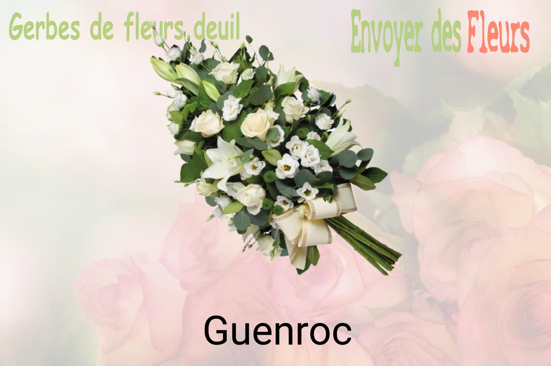 Gerbe de fleurs de deuil livrée à Guenroc